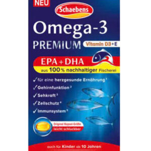 Viên uống Schaebens Omega 3 Premium Vitamin E Đức 90 viên