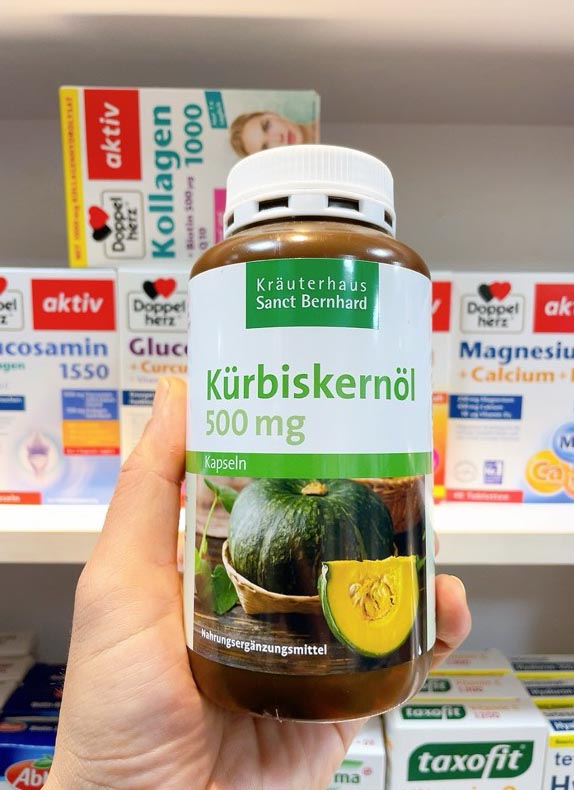 hỗ trợ giảm tiểu đêm Sanct Bernhard Kürbiskernöl Kapseln