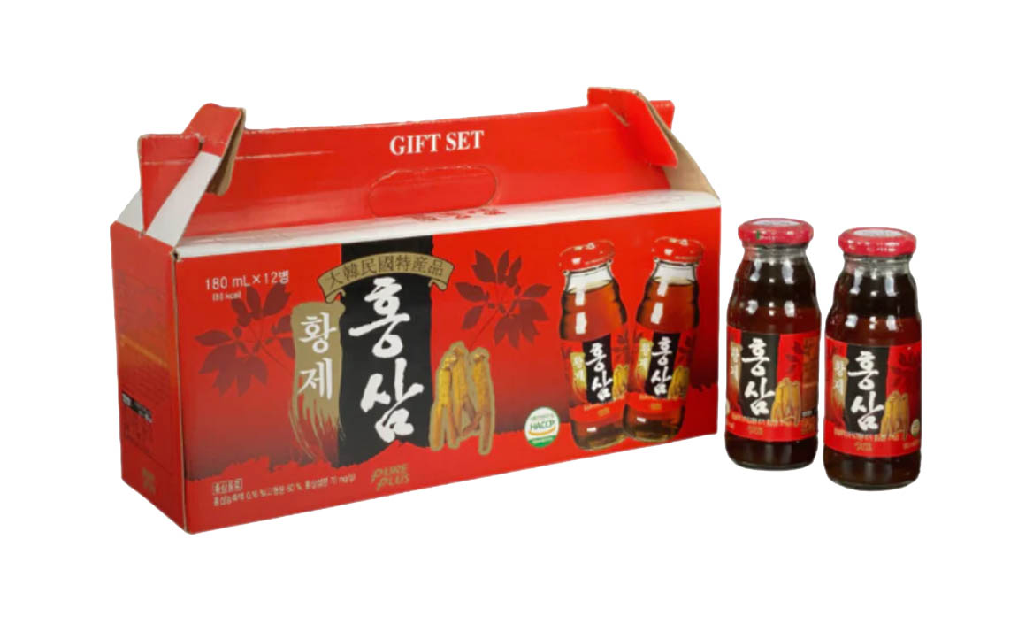 Nước hồng sâm hoàng đế Pure Plus Gift Set 12 chai x 180ml
