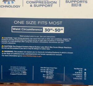 Copper Fit Back Support Elite One Size