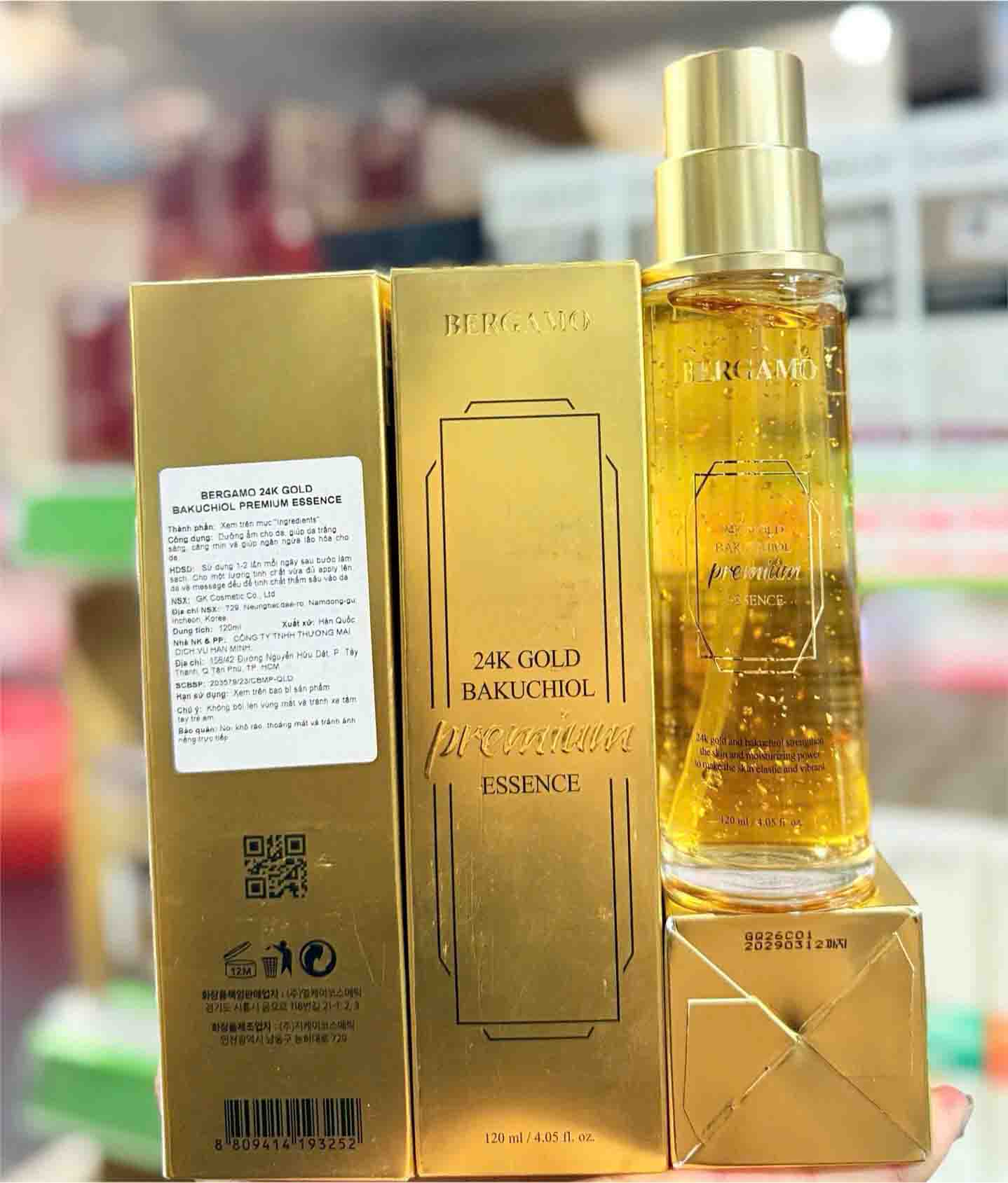 Công dụng Bergamo 24k Gold Bakuchiol Premium Essence