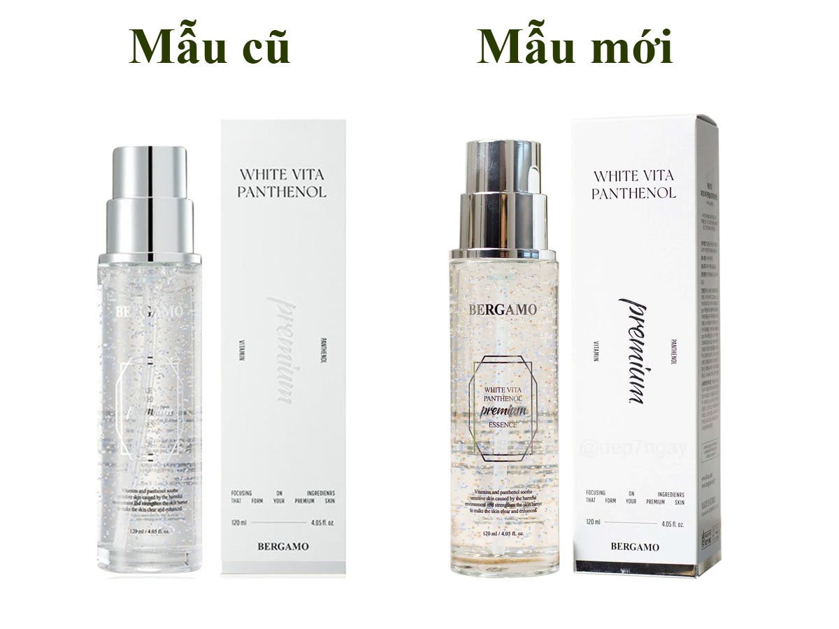 Tinh chất dưỡng trắng Bergamo White Vita Panthenol Premium mẫu mới