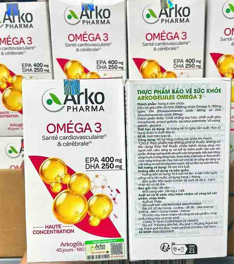 Viên dầu cá Omega 3 Arkopharma Pháp