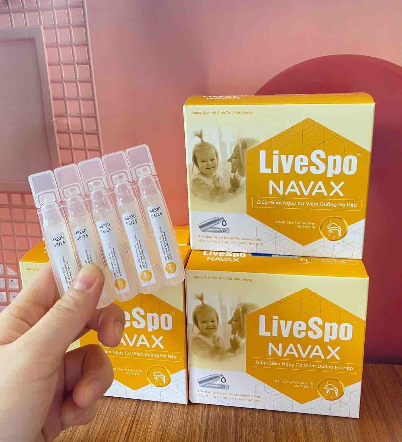 dung dịch vệ sinh tai mũi họng livespo navax vàng