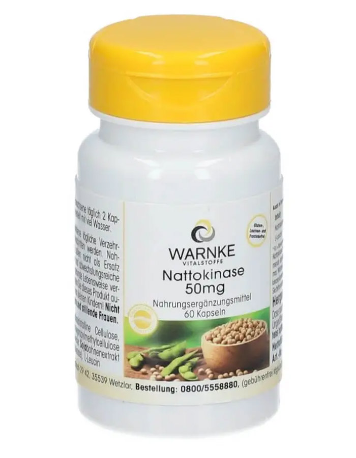 Viên hỗ trợ phòng chống đột quỵ Warnke Nattokinase 50mg 60v