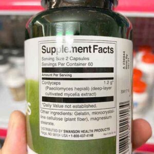 Viên uống đông trùng hạ thảo Swanson Cordyceps Mỹ 120 viên