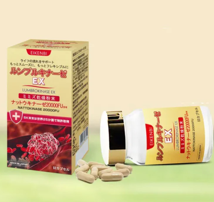 phòng đột quỵ Lumbrokinase Nattokinase 20000FU