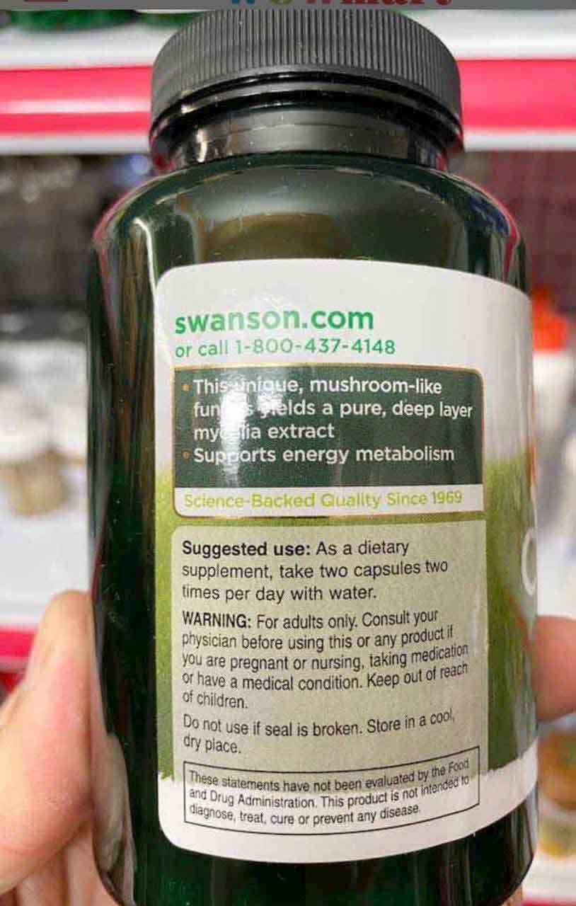 viên uống đông trùng hạ thảo của mỹ swanson cordyceps