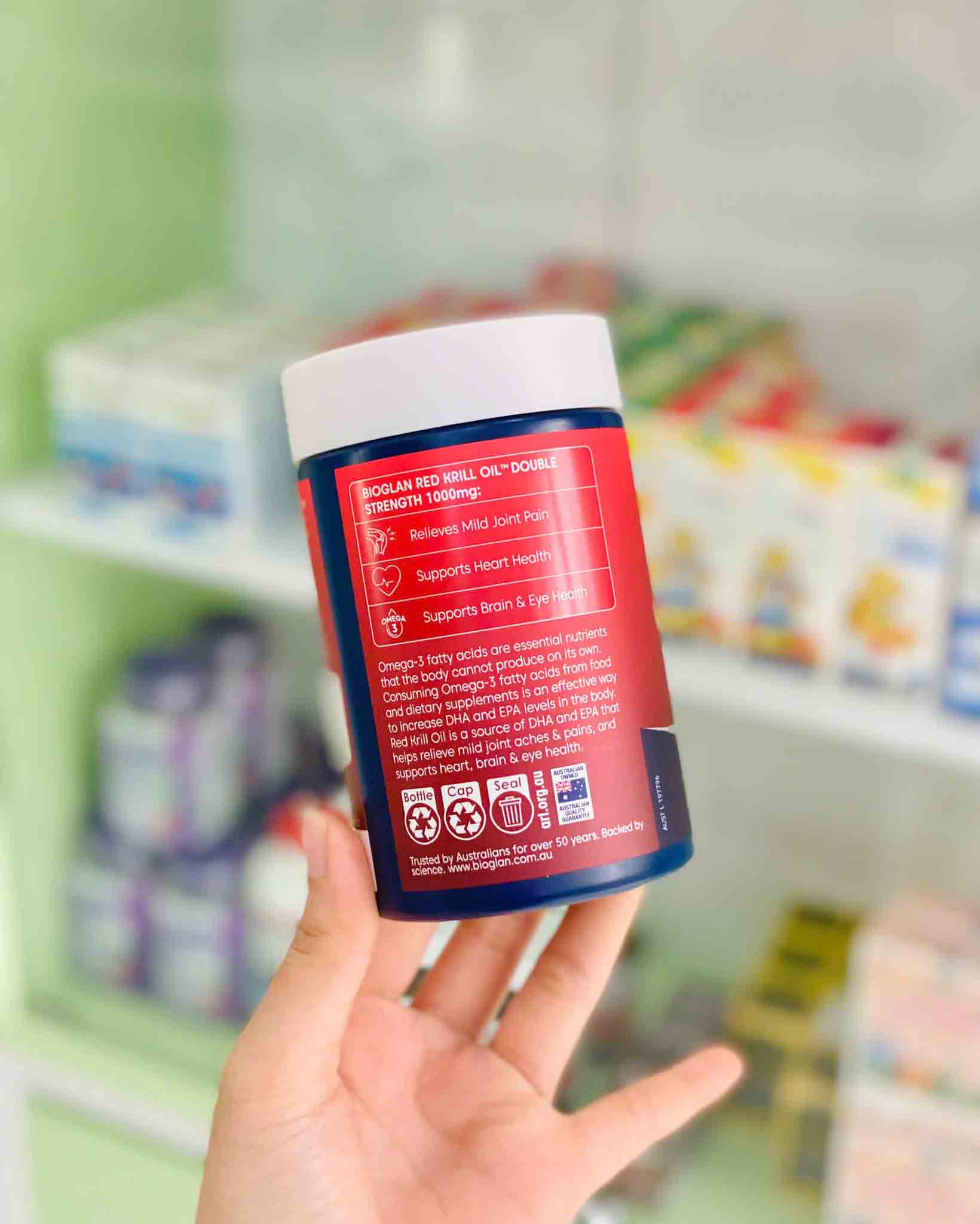 viên uống omega 3 bioglan red krill oil double strength 1000mg