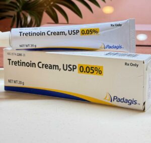Kem hỗ trợ giảm mụn, sáng da Padagis Tretinoin Cream 20g