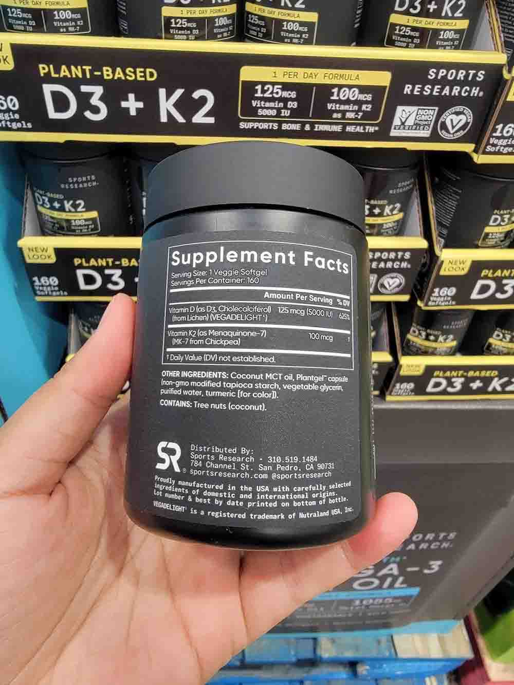 Viên bổ sung Vitamin D3K2 Sports Research