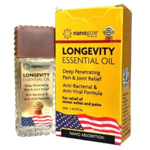 Dầu gió vàng Nanogize Longevity Essential Oil Mỹ 21ml