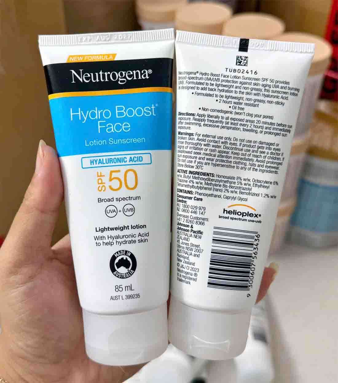 Kem chống nắng Neutrogena Hydro Boost Face Hyaluronic Acid 85ml