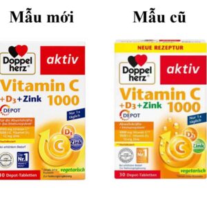 Viên uống Doppelherz Vitamin C D3 Zink Đức 30 viên mẫu mới
