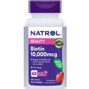 viên ngậm hỗ trợ mọc tóc natrol beauty biotin 10000mcg