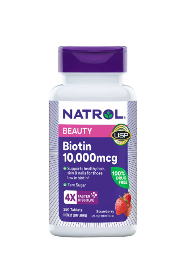 viên ngậm hỗ trợ mọc tóc natrol beauty biotin 10000mcg