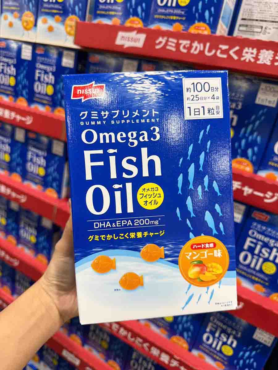 Kẹo dẻo bổ sung Omega 3 Fish Oil Nissui 100 viên