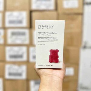 Kẹo giấm táo Unichi Teddi Lab Apple Cider Vinegar Gummy 60 viên