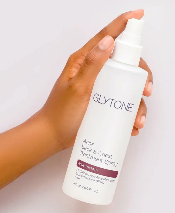 Xịt hỗ trợ giảm mụn lưng Glytone Acne Back Chest Treatment Spray