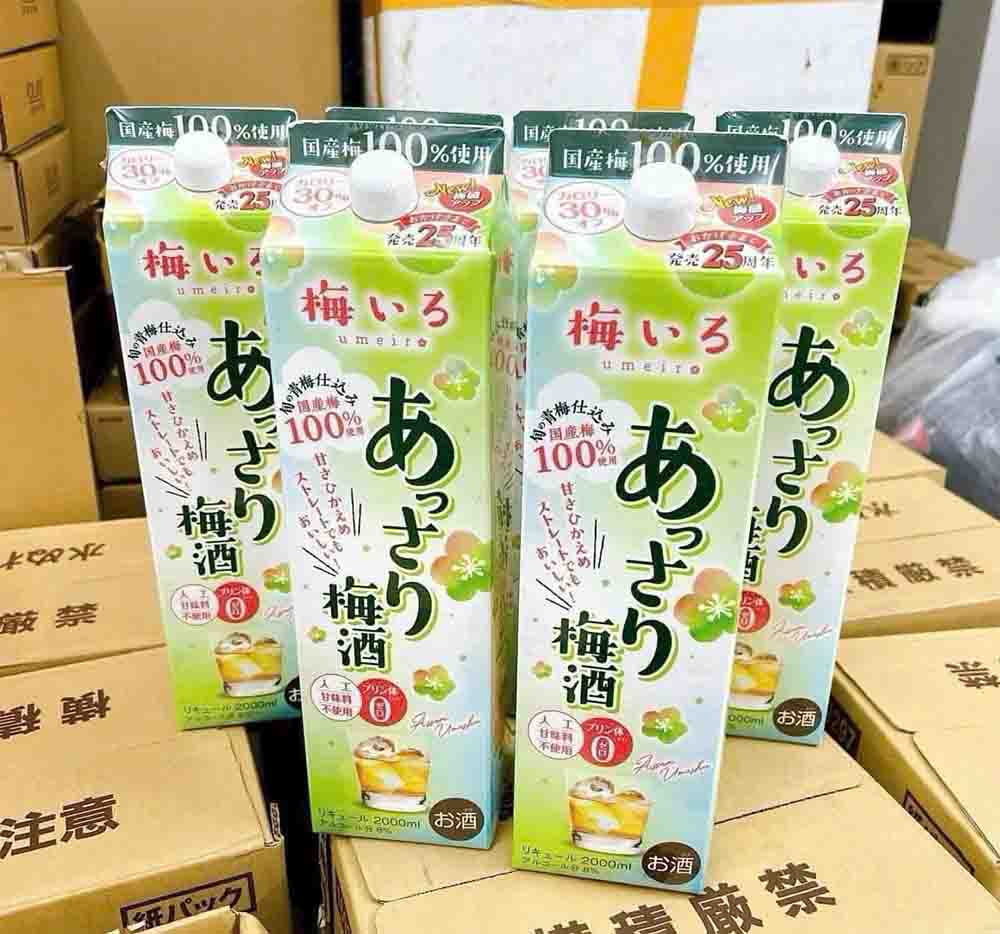 rượu mơ nhật hộp giấy 2000ml