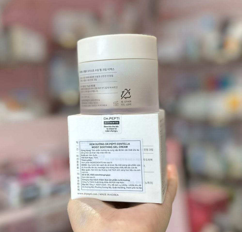 Kem dưỡng ẩm Dr Pepticentella Moist Soothing Gel Cream EX 70ml