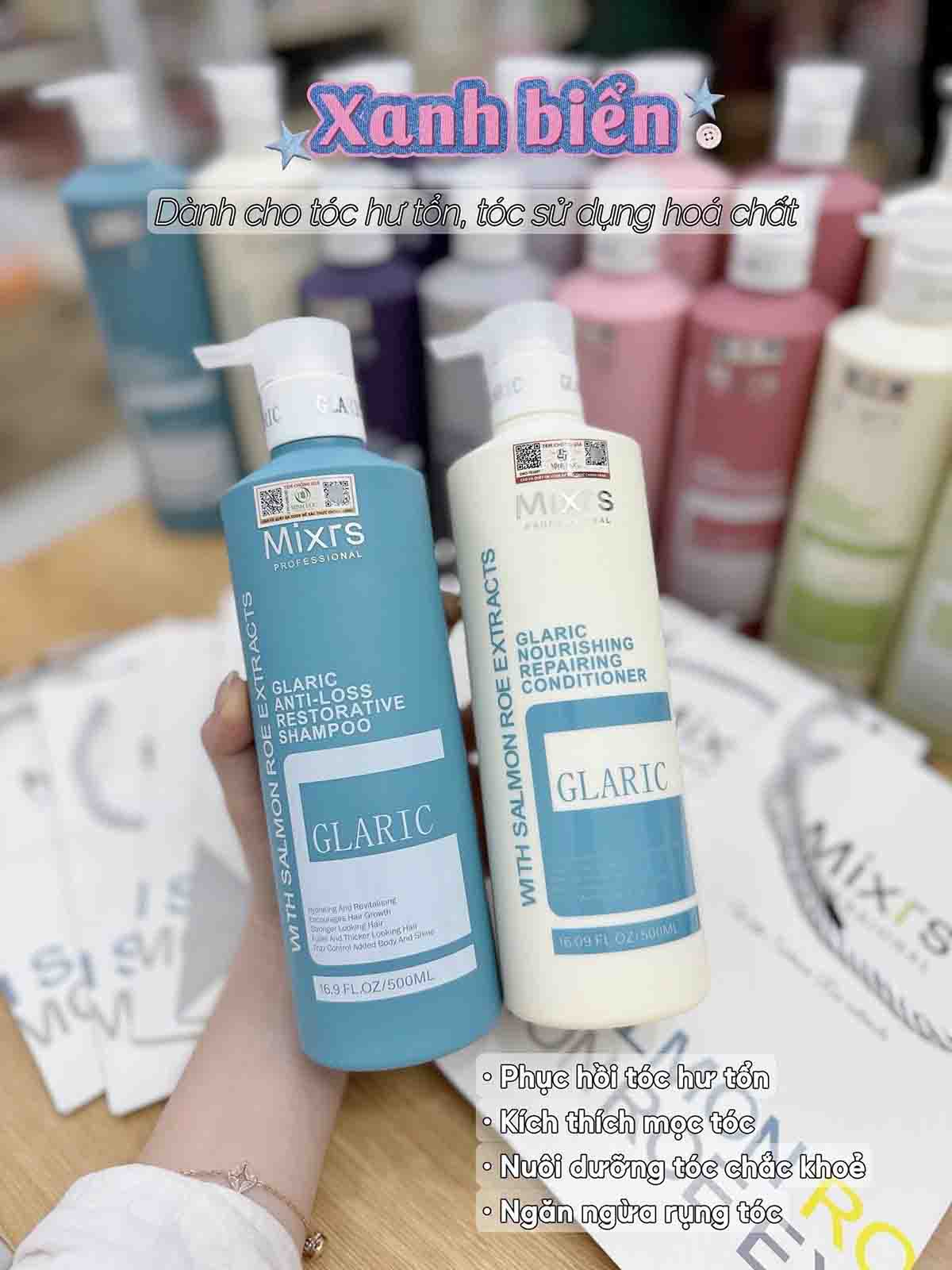 dầu gội mixrs glaric xanh biển