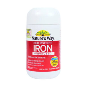 Viên uống bổ sung sắt hữu cơ Nature's Way Iron Vitamin C