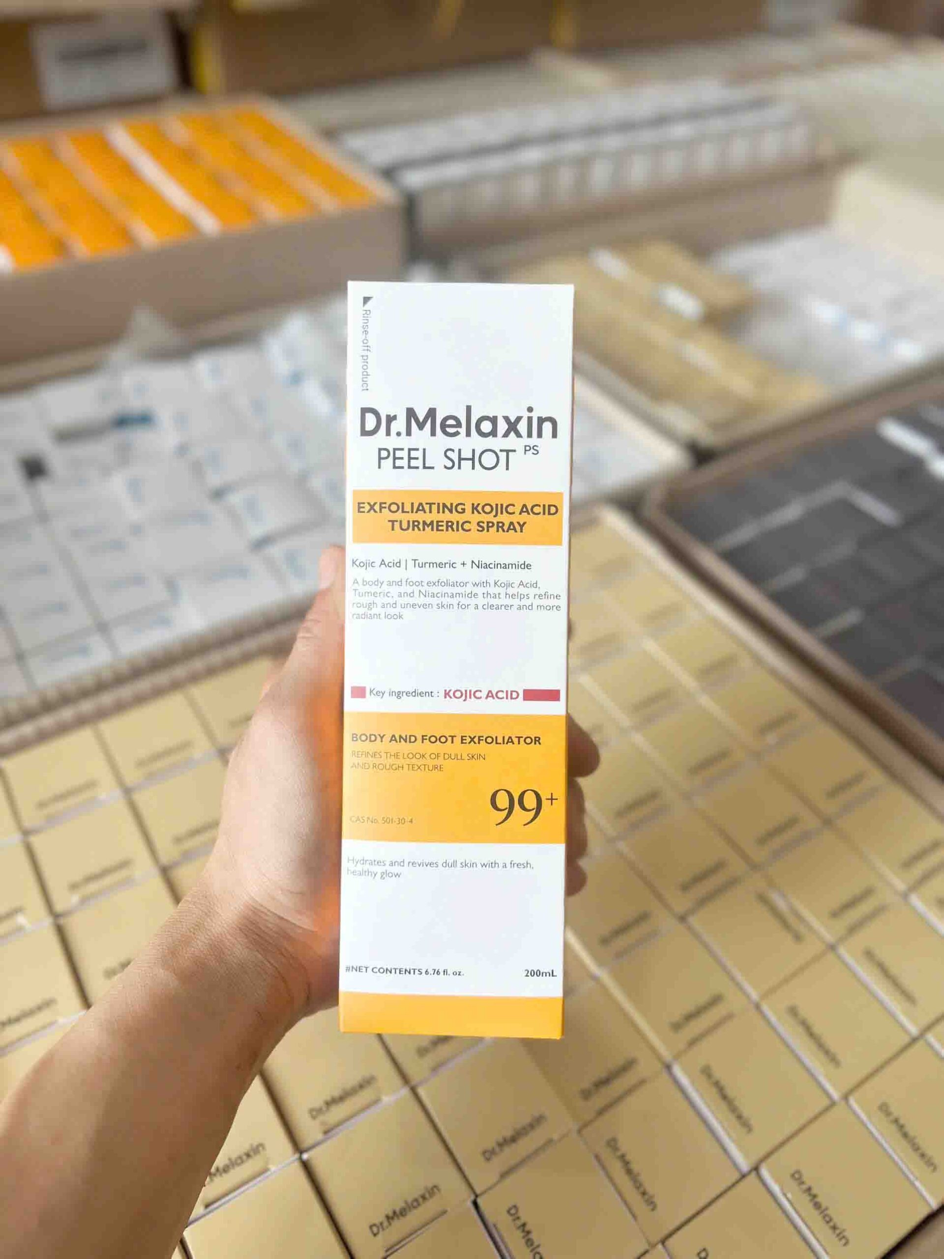 dr melaxin peel shot exfoliating kojic acid turmeric spray