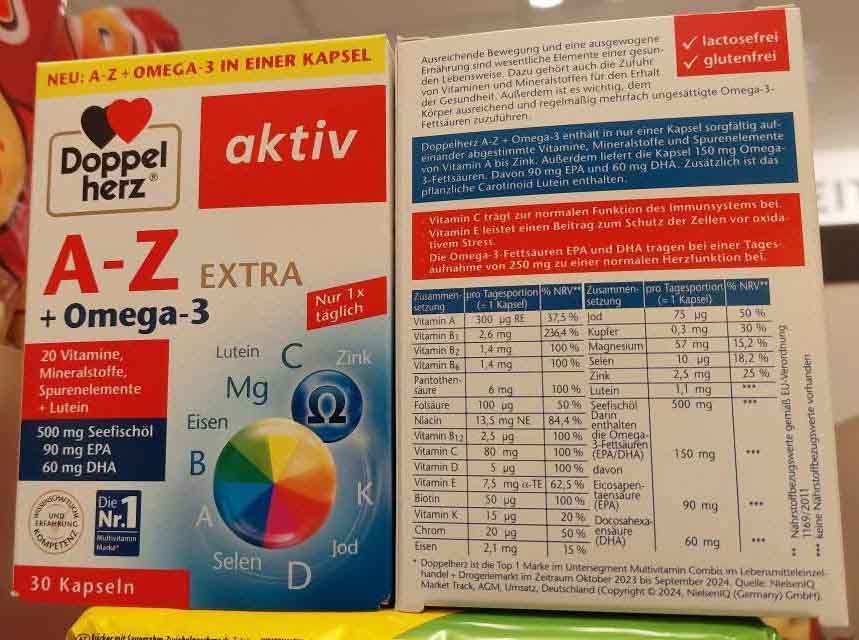 vitamin tổng hợp az của đức Doppelherz A-Z Extra Omega 3