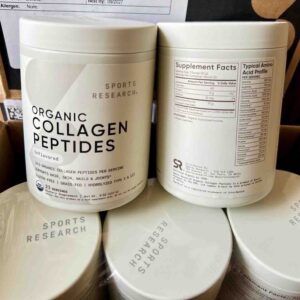 Bột Collagen hữu cơ Sports Research Organic Collagen Peptides
