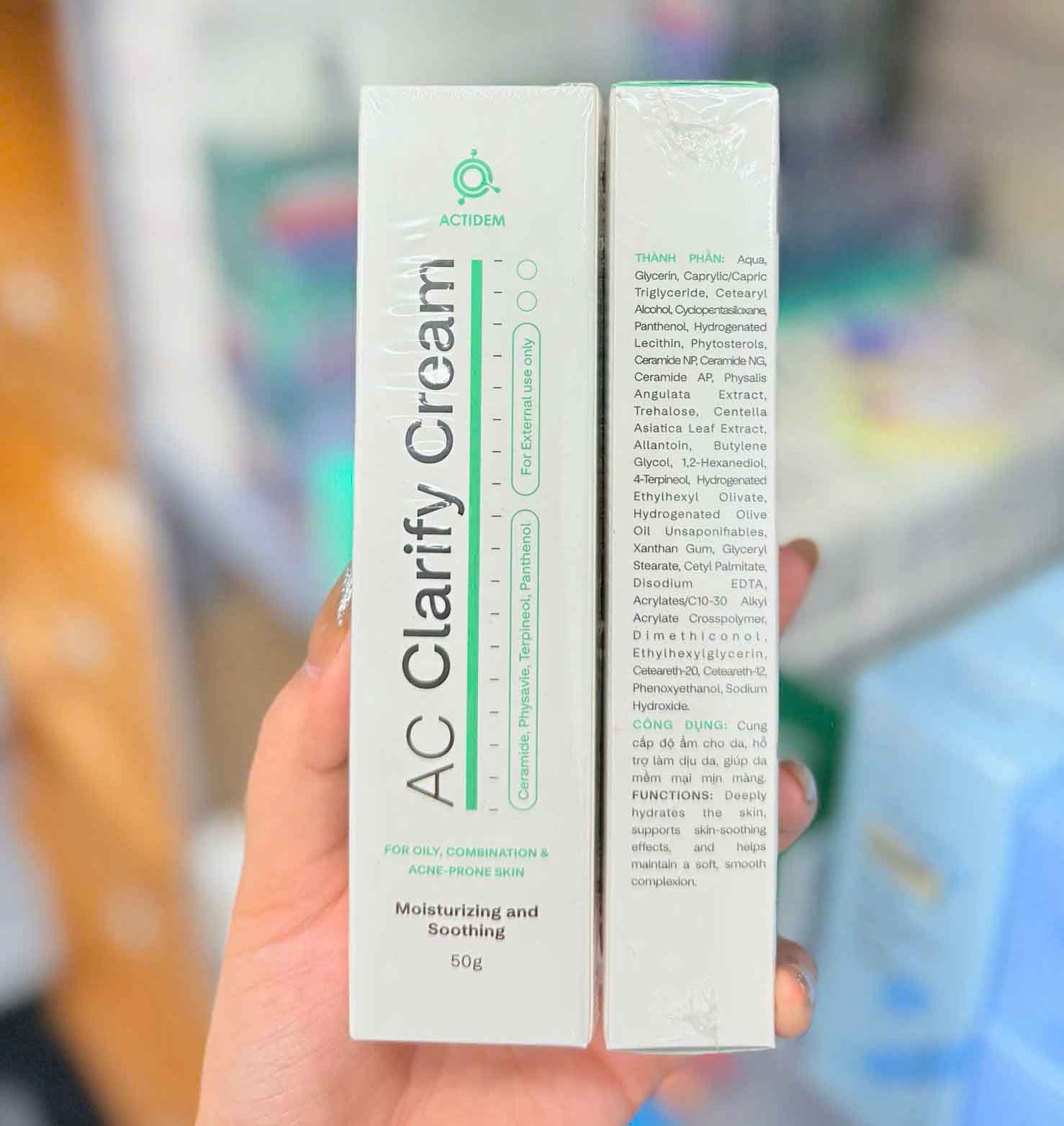 Kem dưỡng cho da dầu mụn Actidem AC Clarify Cream