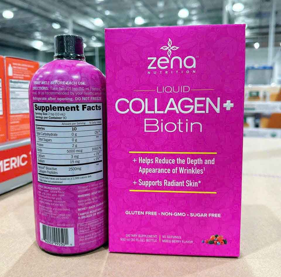 Nước uống đẹp da Zena Liquid Collagen Biotin Mỹ