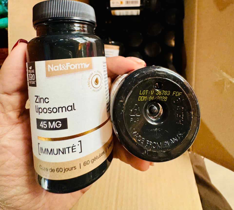 Viên uống bổ kẽm Nat&form Zinc Liposomal 45mg
