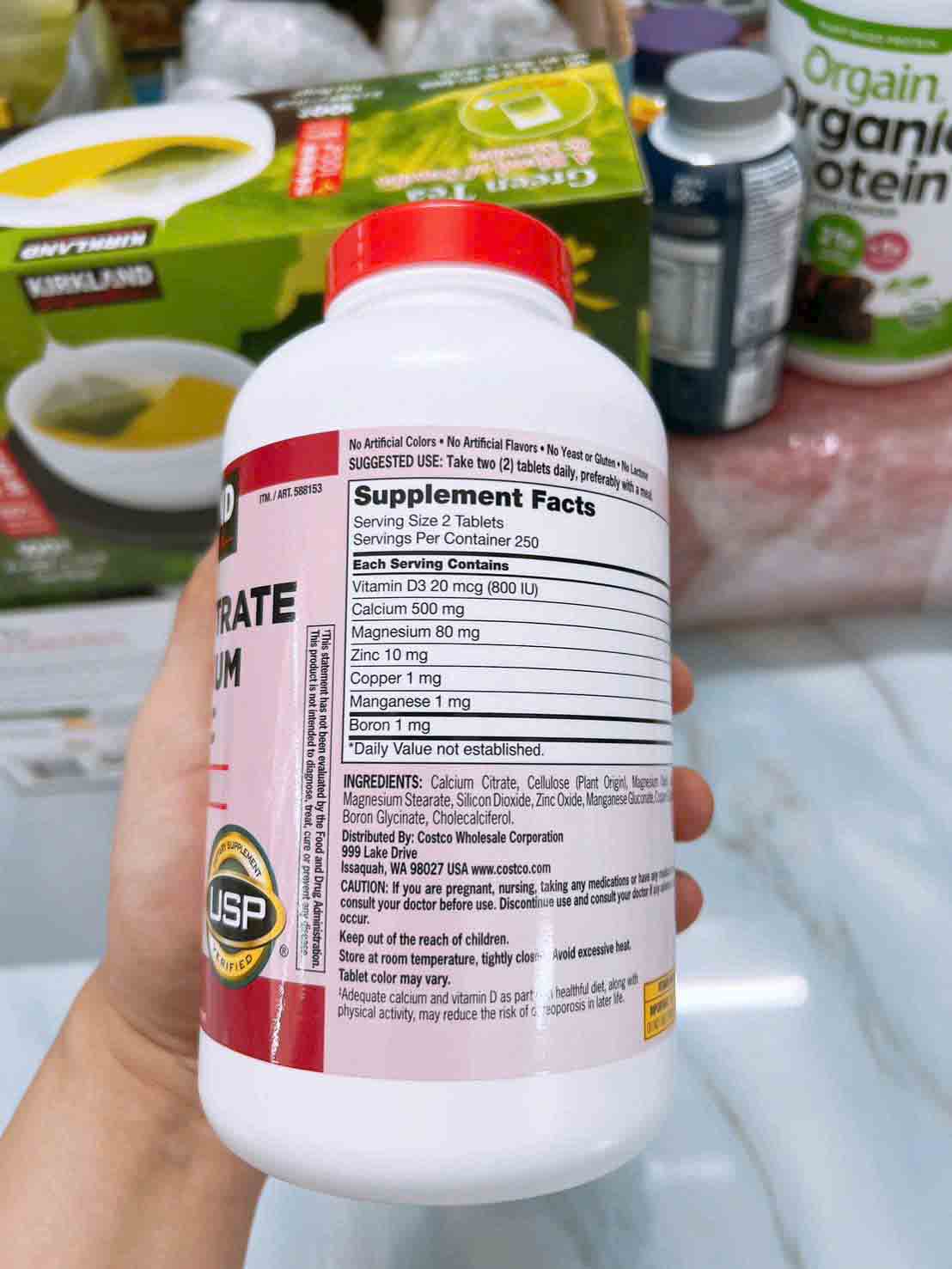calcium citrate magnesium and zinc 500 viên usa