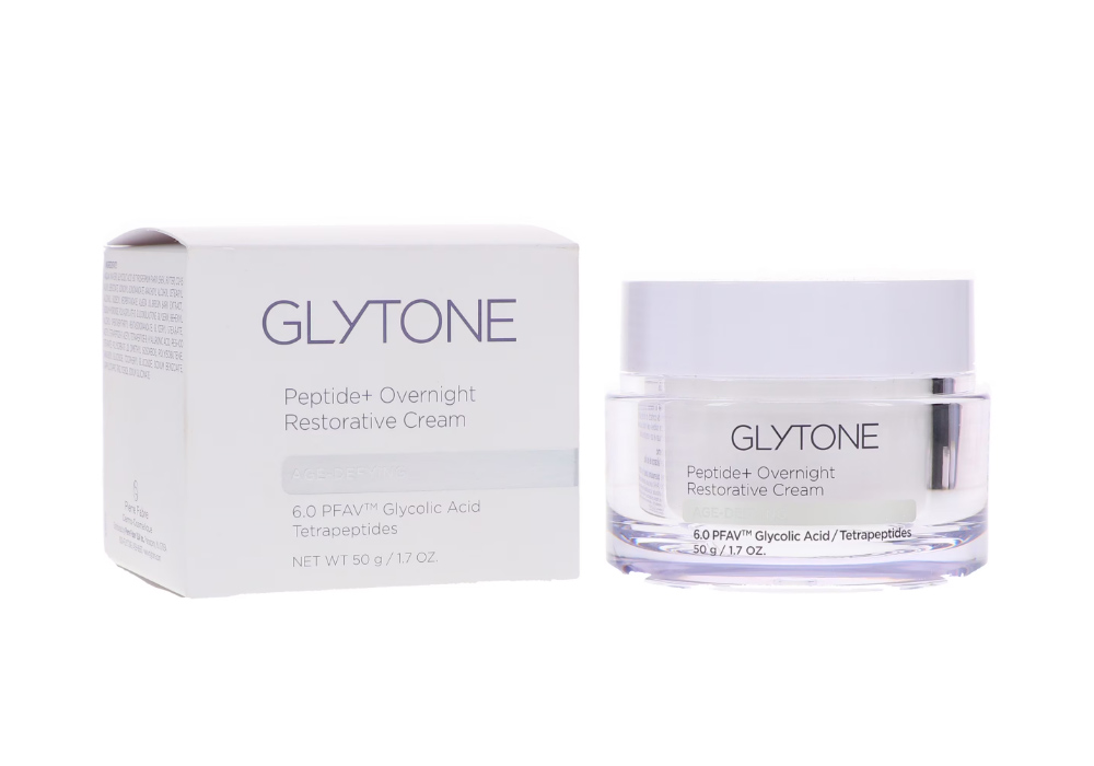 glytone age defying peptide+ overnight restorative cream