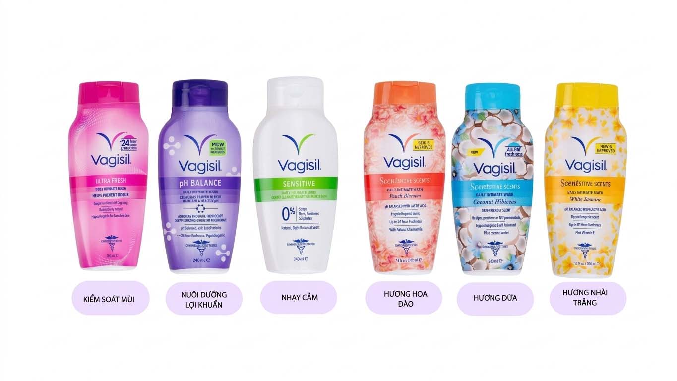 Dung dịch vệ sinh Vagisil nhiều mùi