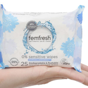 Femfresh Sensitive Wipes (Xanh)