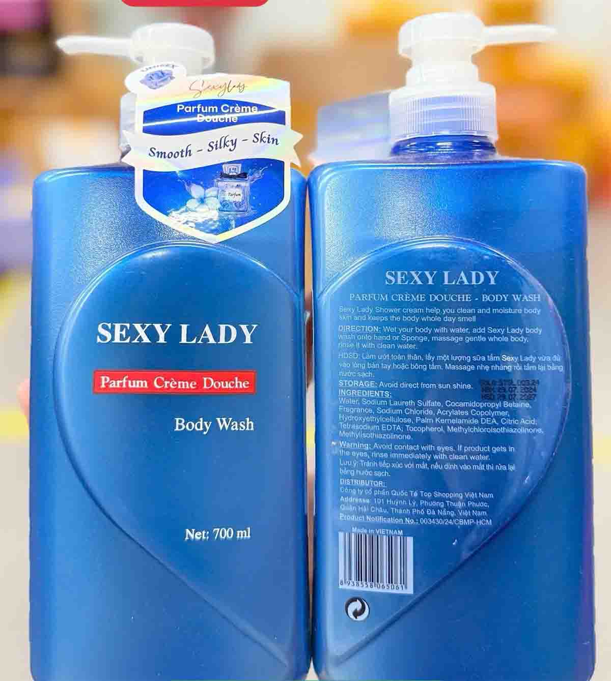 Sữa tắm Sexy Lady Parfum xanh