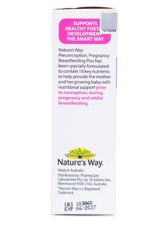Viên uống Nature's Way Preconception Pregnancy Breastfeeding Plus 30 viên