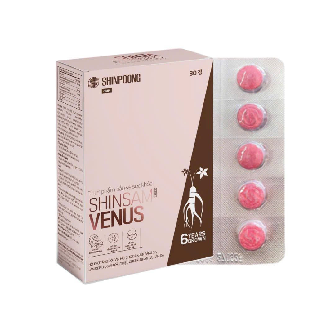 Viên uống hỗ trợ đẹp da Shinpoong Shinsam Venus 30 viên