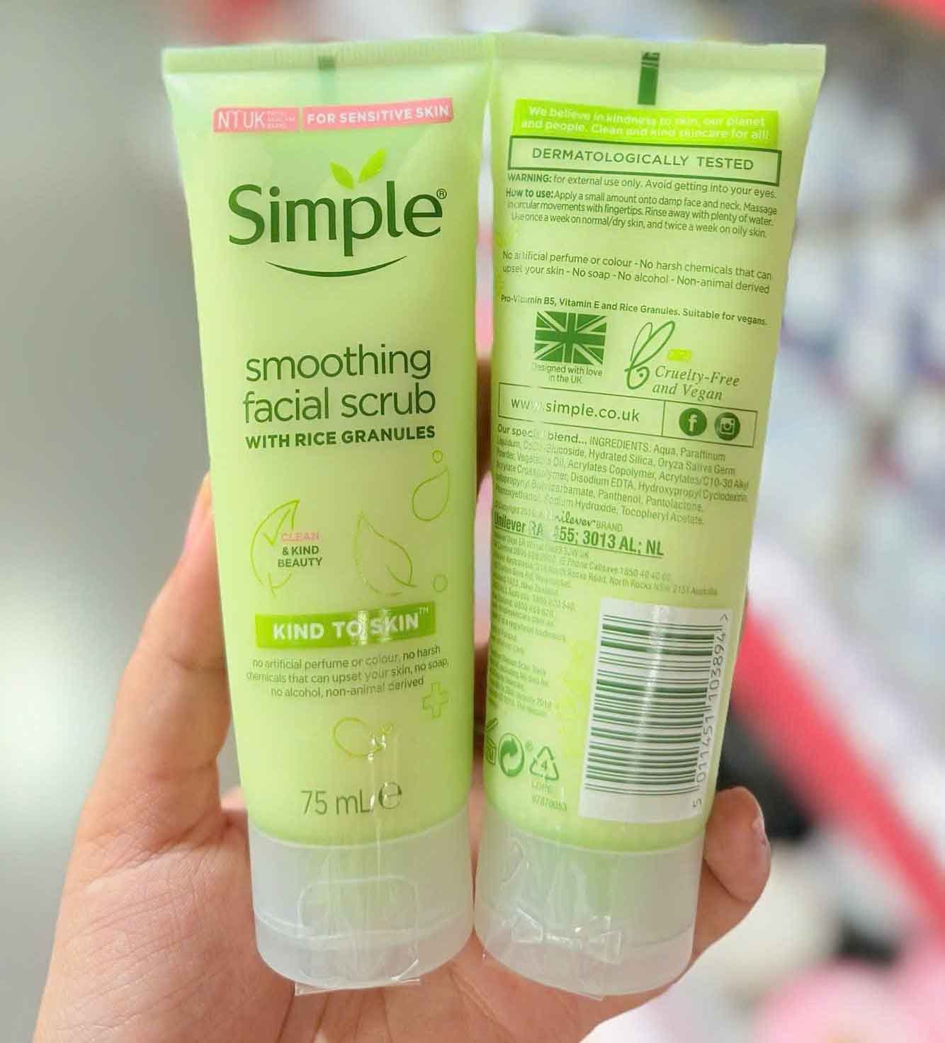 gel tẩy tế bào chết simple