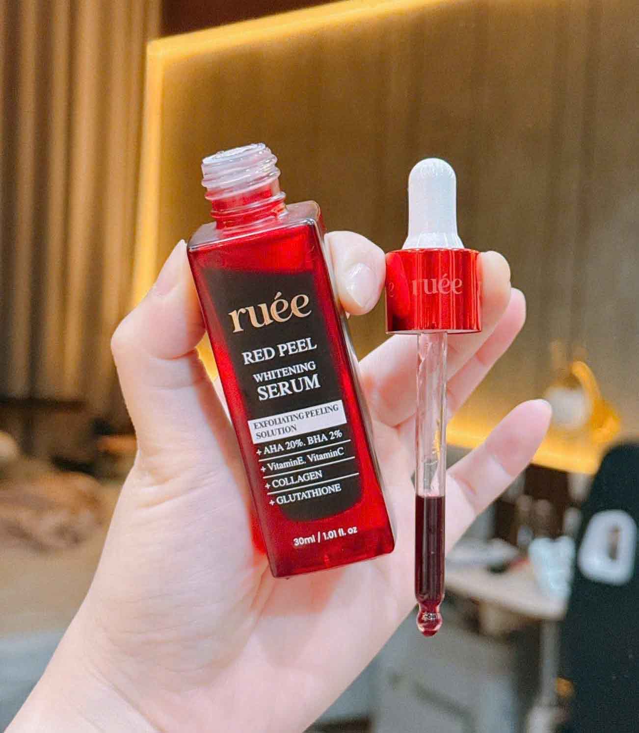 ruee red peel whitening serum