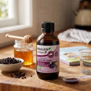 siro ho đờm brauer Black Elderberry Cold & Flu Forte