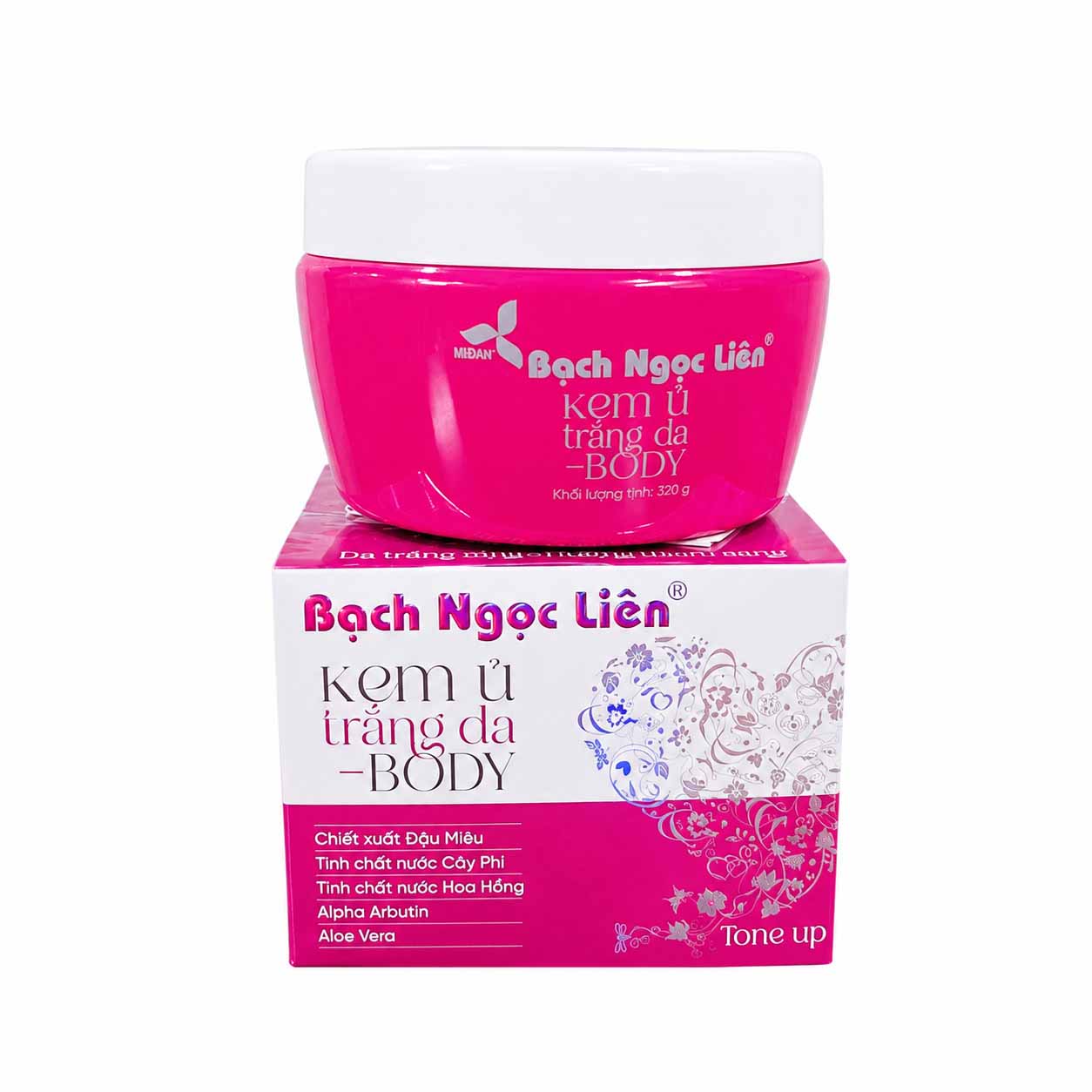 Kem ủ trắng da body Bạch Ngọc Liên Tone Up 320g