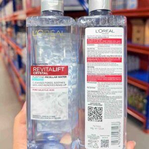 Nước Tẩy Trang L'Oréal Revitalift Crystal Purifying Micellar Water (Xám)