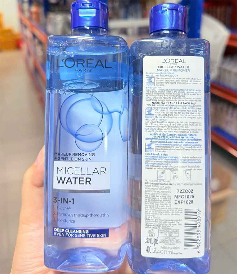 Tẩy trang Loreal xanh đậm L'Oréal Micellar Water Deep Cleansing