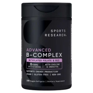 Viên uống Vitamin B Sports Research Advanced B Complex 180 viên Mỹ