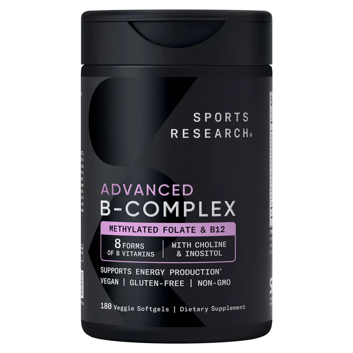 Viên uống Vitamin B Sports Research Advanced B Complex 180 viên Mỹ