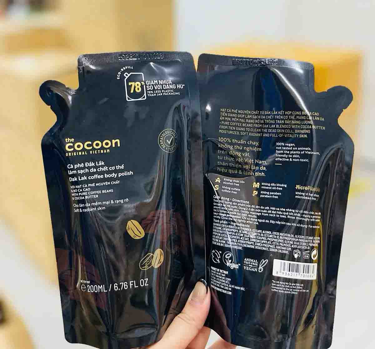 cocoon tẩy tế bào chết body