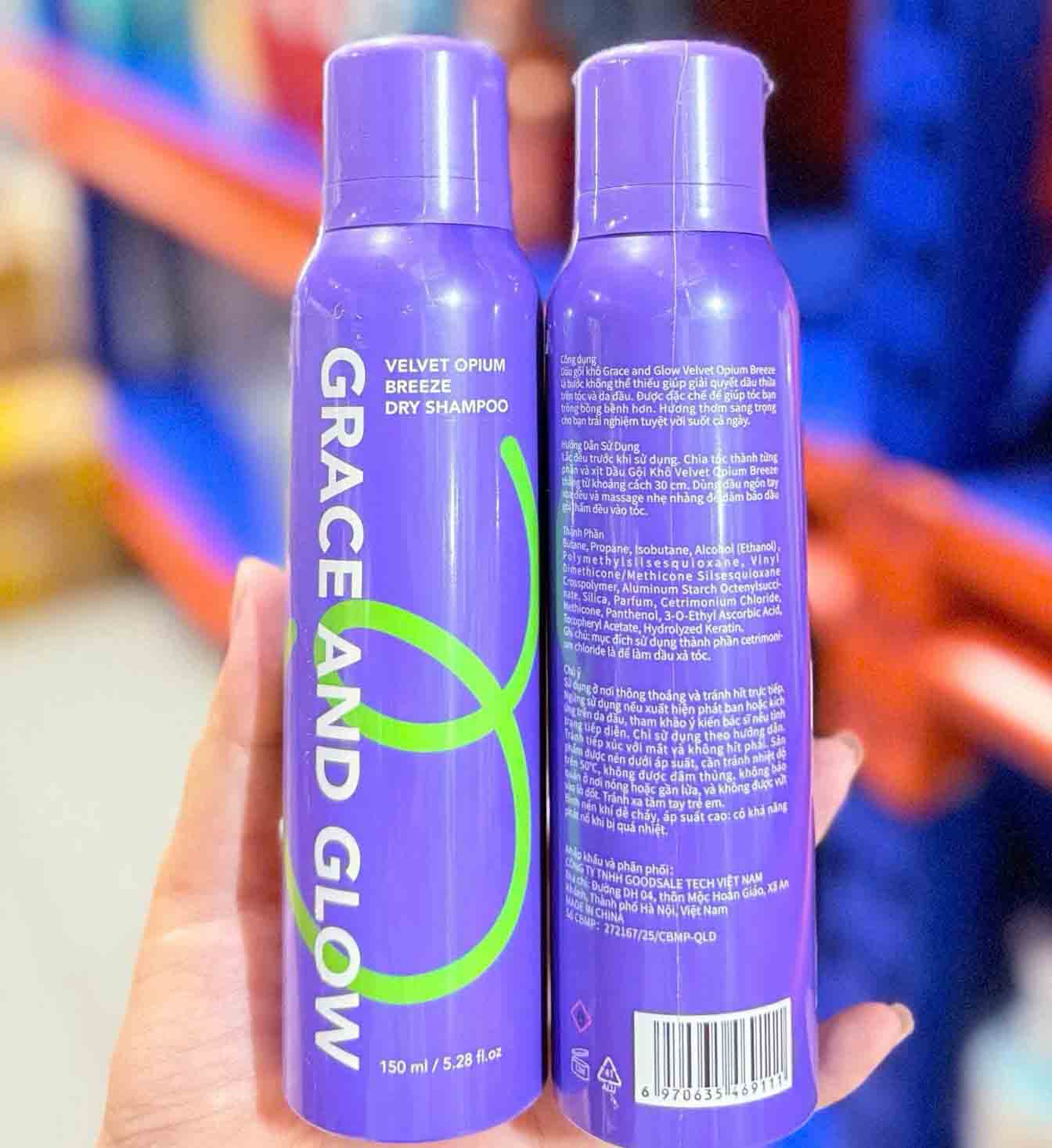 dầu gội grace and glow tím